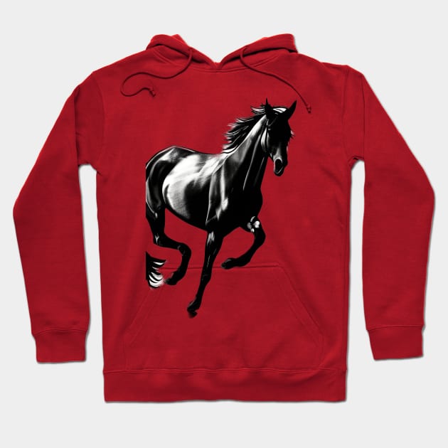 Charcoal Horse Hoodie by egzojeria